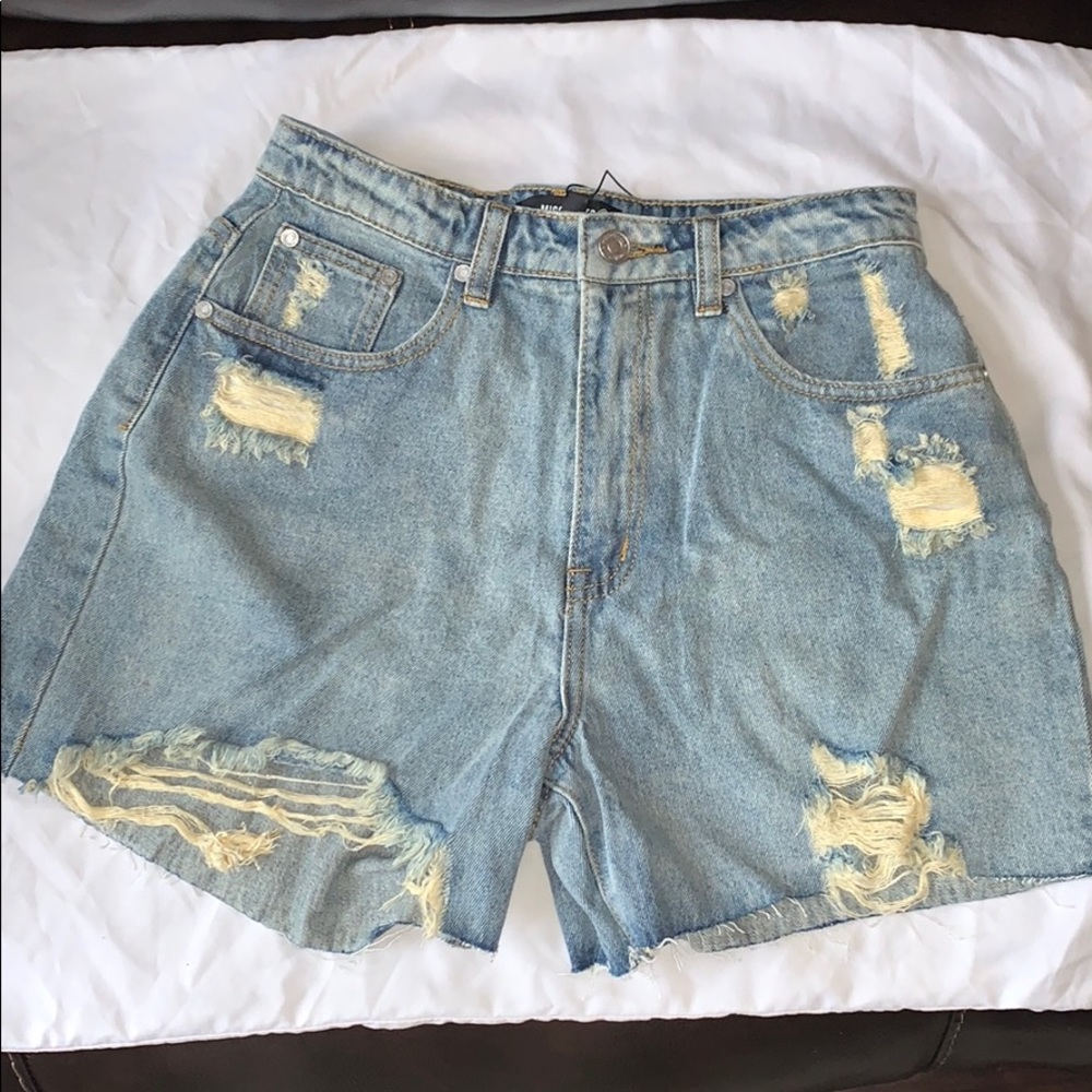 Missguided Distressed Denim Shorts